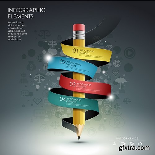 Collection elements of infographics vector image #6-25 Eps