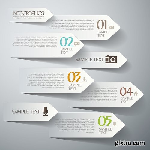 Collection elements of infographics vector image #6-25 Eps