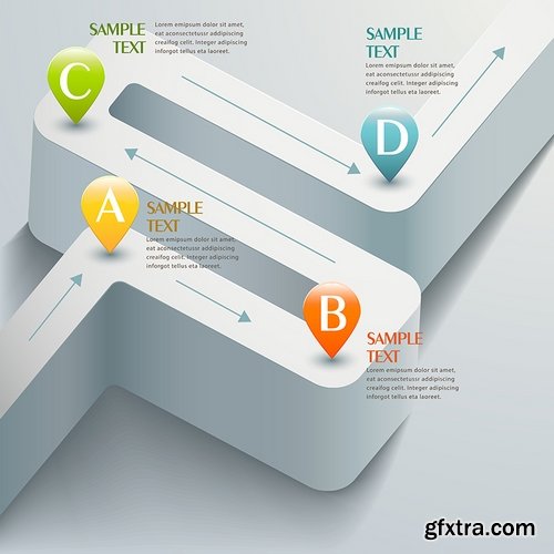 Collection elements of infographics vector image #6-25 Eps