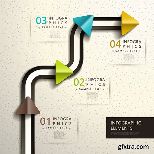 Collection elements of infographics vector image #6-25 Eps