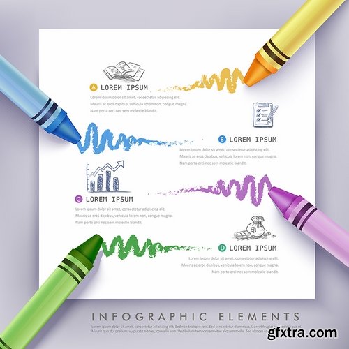 Collection elements of infographics vector image #6-25 Eps