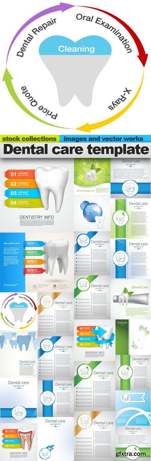 Dental care template,&nbsp;25 x EPS