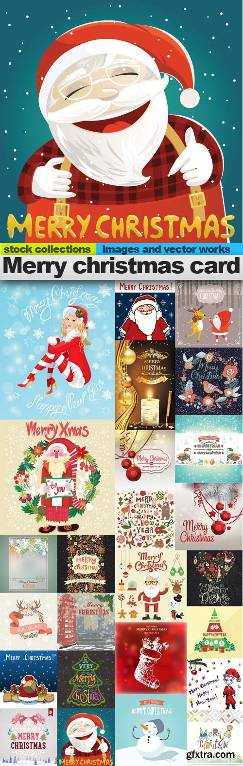 Merry christmas card,25 xEPS