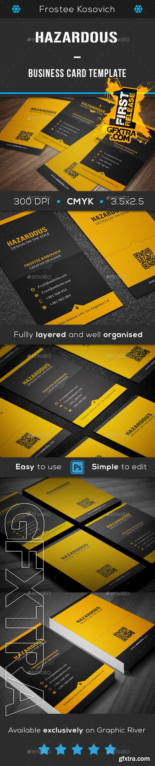 GraphicRiver - Hazardous Business Card Template 9425327