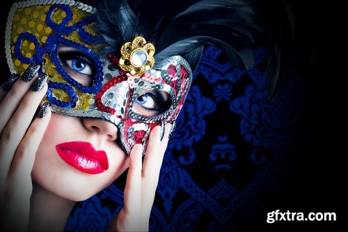 Collection of beautiful girls in masks 25 UHQ Jpeg