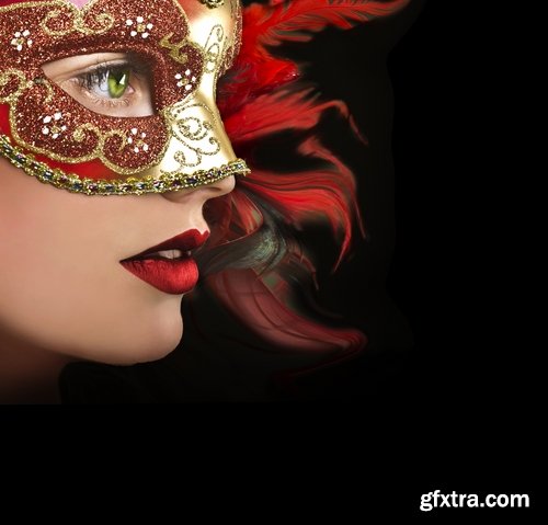 Collection of beautiful girls in masks 25 UHQ Jpeg