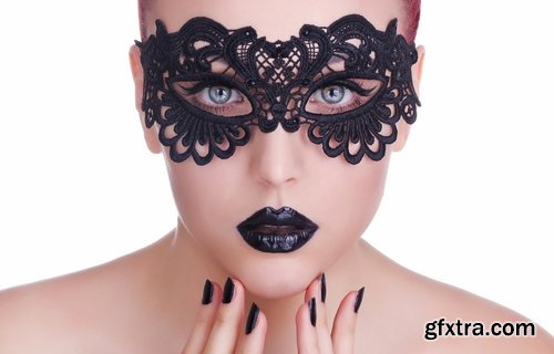 Collection of beautiful girls in masks 25 UHQ Jpeg