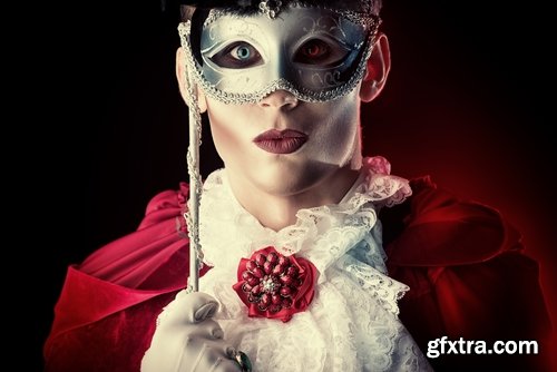 Collection of beautiful girls in masks 25 UHQ Jpeg