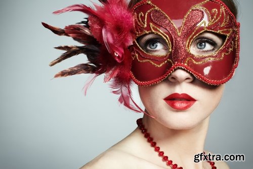 Collection of beautiful girls in masks 25 UHQ Jpeg