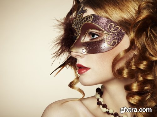 Collection of beautiful girls in masks 25 UHQ Jpeg