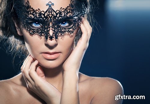 Collection of beautiful girls in masks 25 UHQ Jpeg