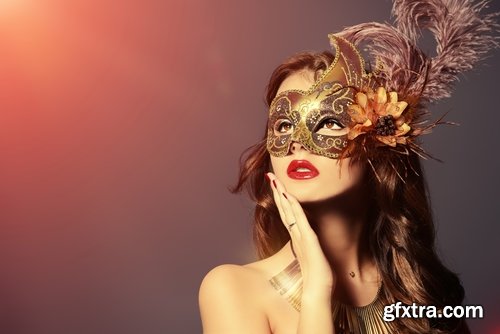 Collection of beautiful girls in masks 25 UHQ Jpeg