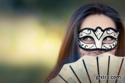 Collection of beautiful girls in masks 25 UHQ Jpeg