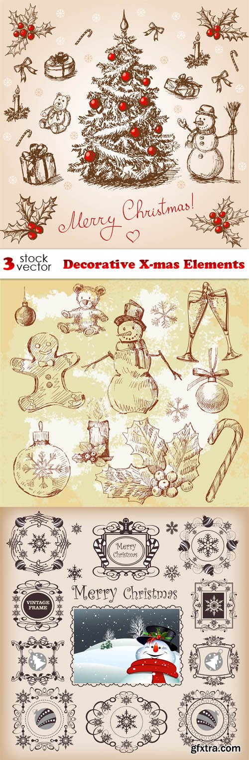 Vectors - Decorative X-mas Elements