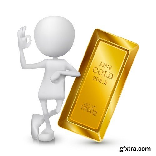 Stock Vectors - Gold design elements 2, 25xEPS