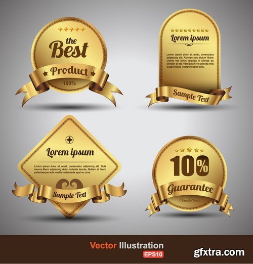Stock Vectors - Gold design elements 2, 25xEPS