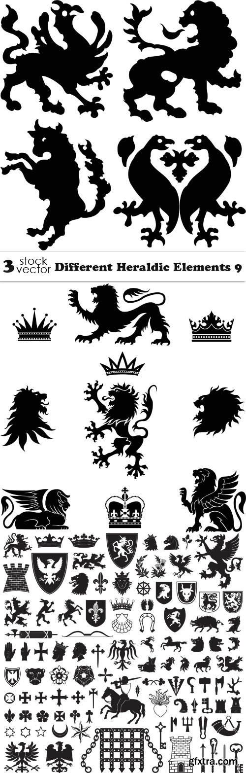 Vectors - Different Heraldic Elements 9
