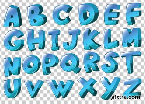 Cartoon Style Vector Alphabet - 25x EPS