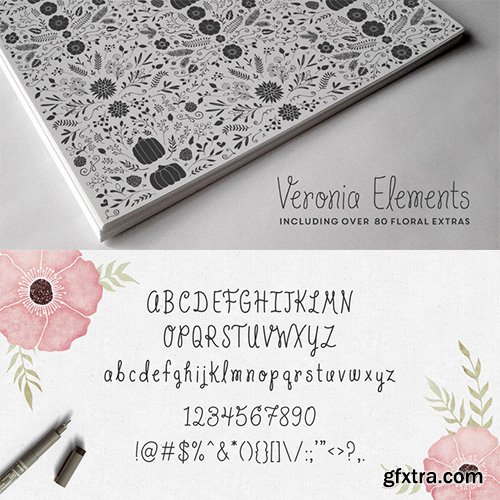 Veronia Font Family - 5 Fonts 55$