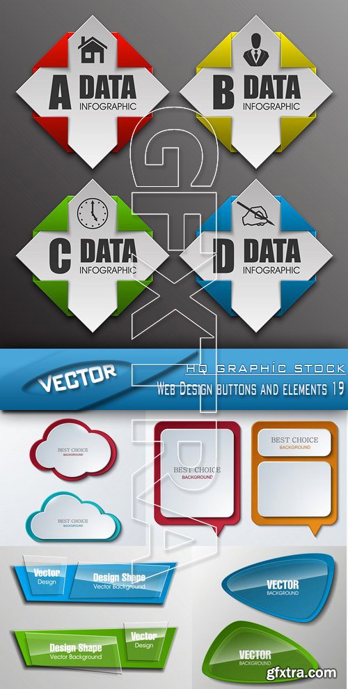 Stock Vector - Web Design buttons and elements 19