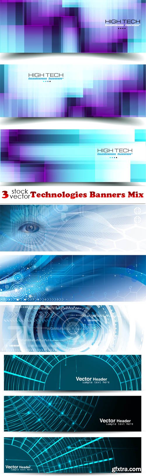 Vectors - Technologies Banners Mix