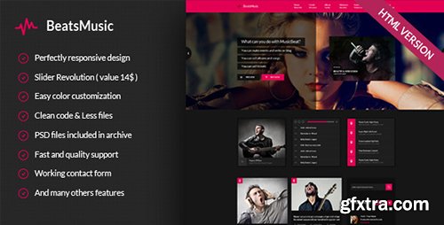 ThemeForest - BeatsMusic - Music/Band/Club/Party Responsive Template - RIP