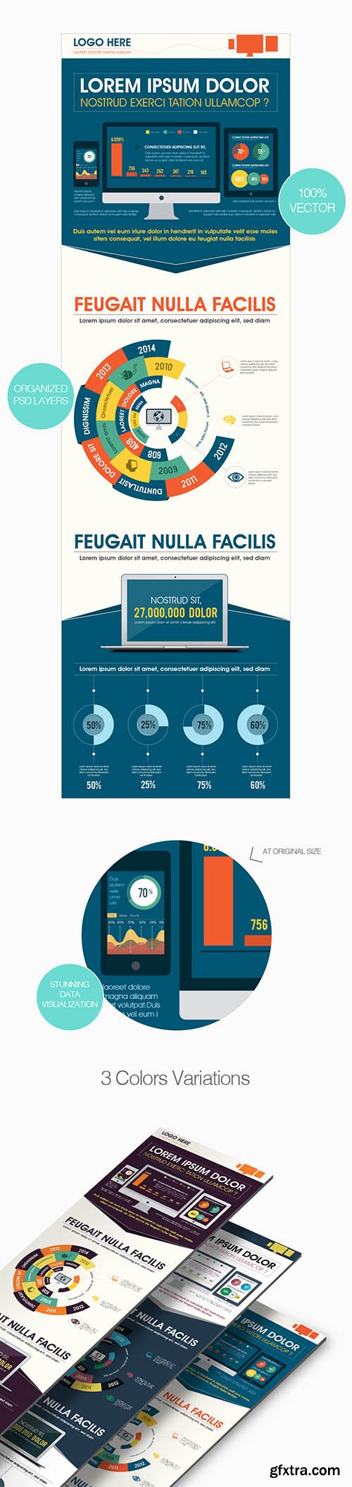 PSD Web Design - Technology Infographic Templates