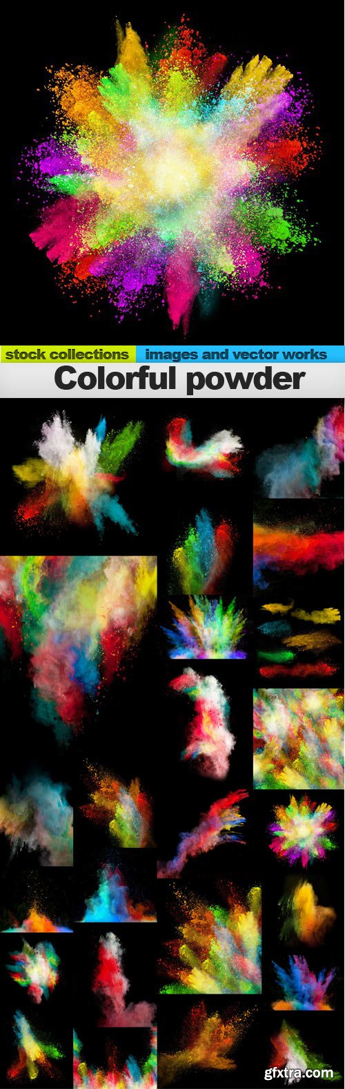 Colorful powder,25 x UHQ JPEG