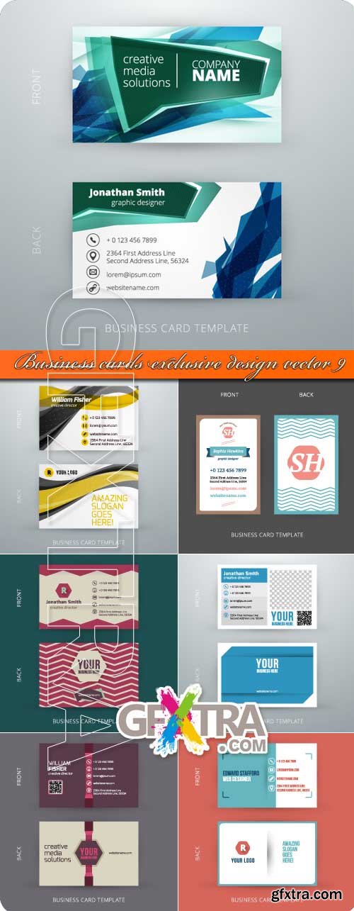 Business cards exclusive design vector 9