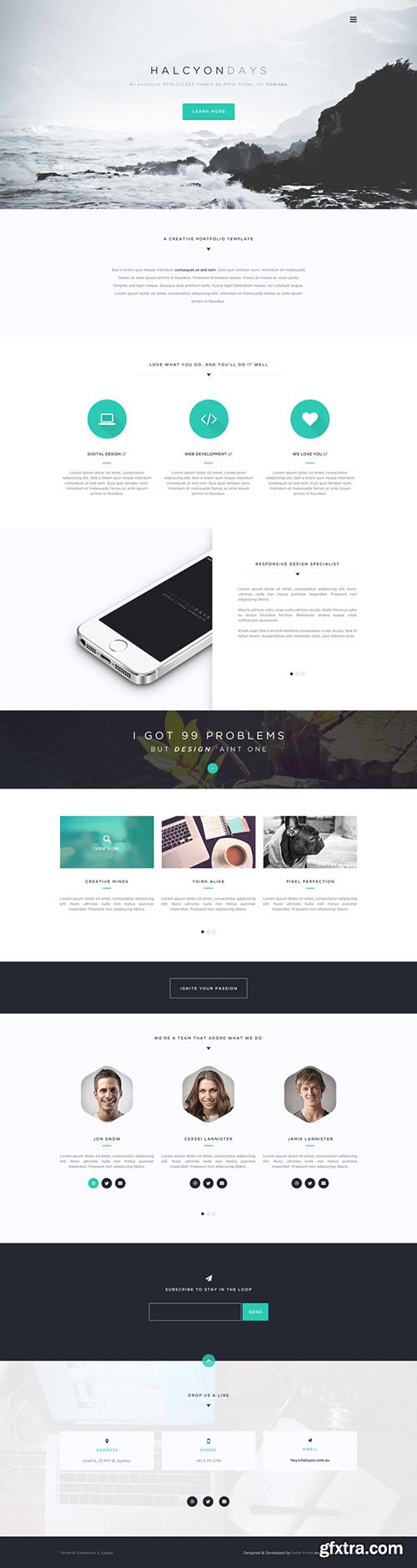 PSD Web Template - Halcyon Days