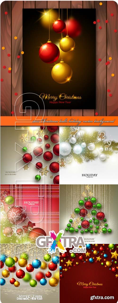 2015 Christmas balls holiday vector background