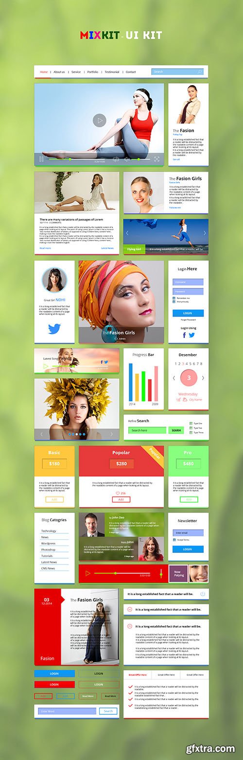 PSD Web Design - MixKit - Ui Kit