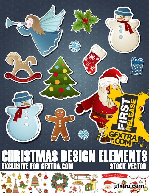 Stock Vectors - Christmas design elements, 25xEPS