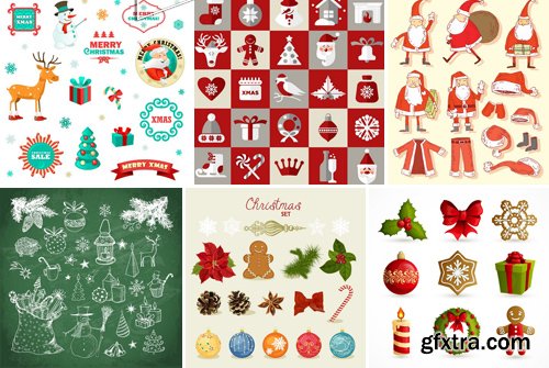 Stock Vectors - Christmas design elements, 25xEPS