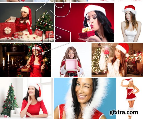 Stock Photos - Christmas girl, 25xJPG