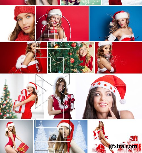 Stock Photos - Christmas girl, 25xJPG