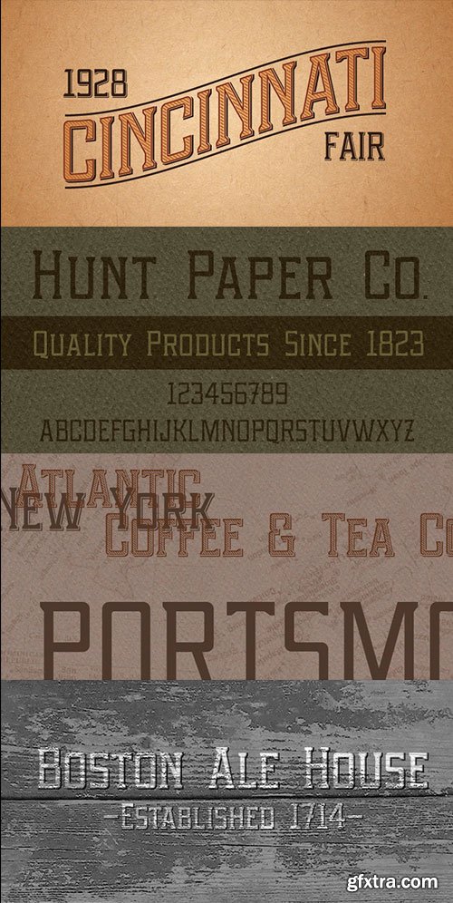 Portsmouth Font Family 5xOTF $30