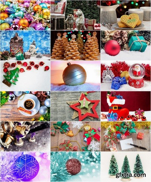 Collection of different New Year decorations 25 UHQ Jpeg