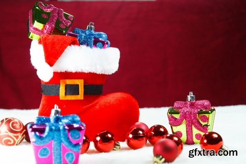 Collection of different New Year decorations 25 UHQ Jpeg