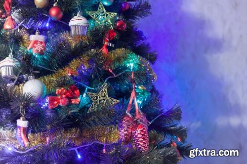 Collection of different New Year decorations 25 UHQ Jpeg