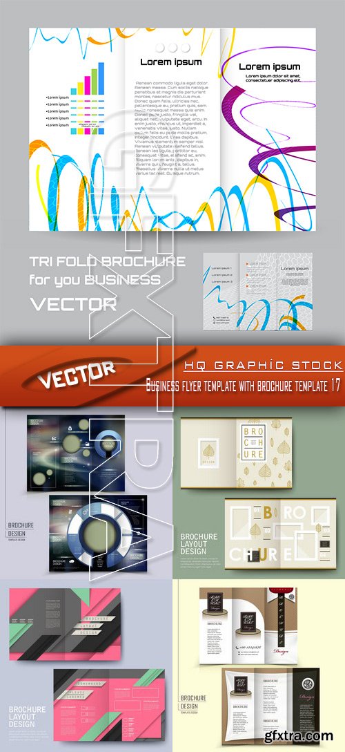 Stock Vector - Business flyer template with brochure template 17