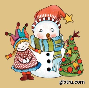 Snowman & Christmas Great Collection 126xEPS