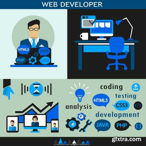 Collection elements of infographics vector image #7-25 Eps