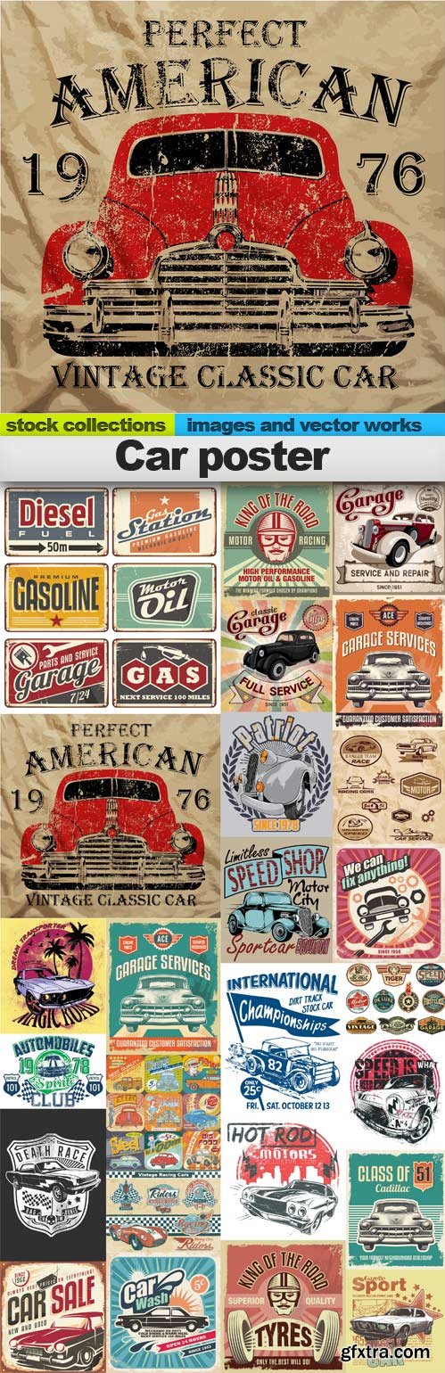 Car poster,25 x EPS