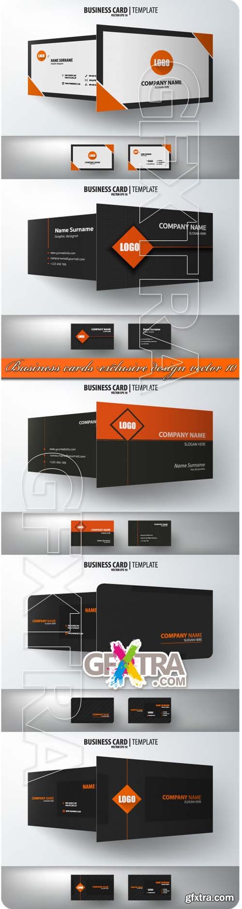 Business cards exclusive design vector 10