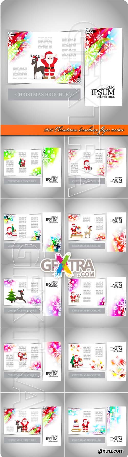 2015 Christmas brochure flyer vector