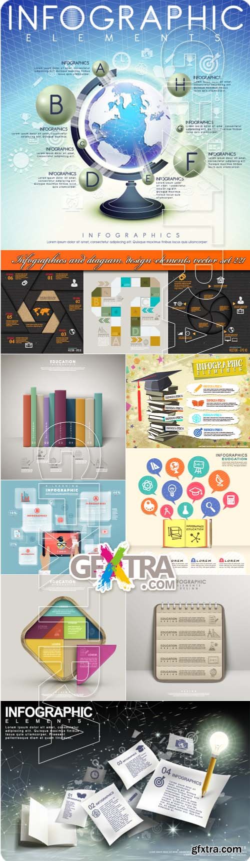 Infographics and diagram design elements vector set 221