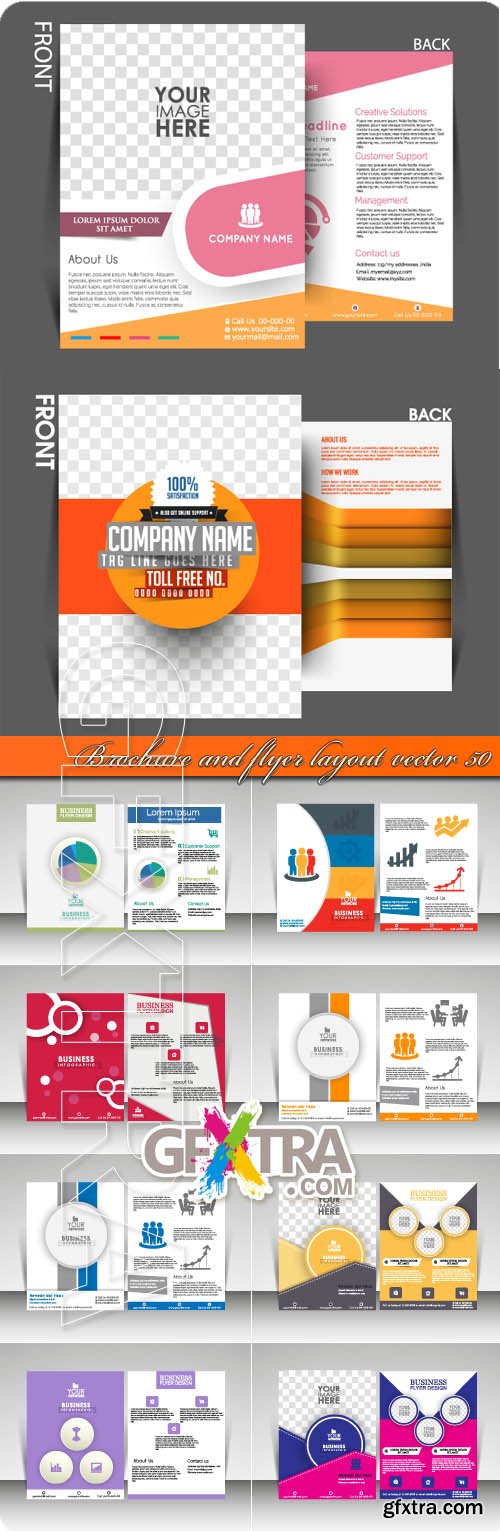 Brochure and flyer layout vector 50