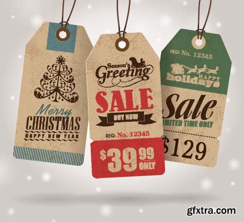 Realistic Vector Sale Tags - 25x EPS