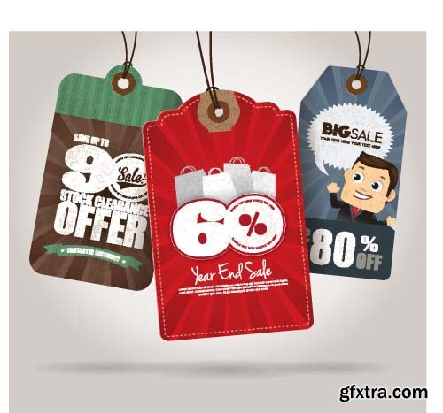 Realistic Vector Sale Tags - 25x EPS